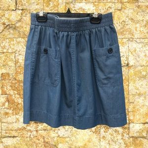 J.CREW Blue Denim Type Skirt sz-6 (EUC)